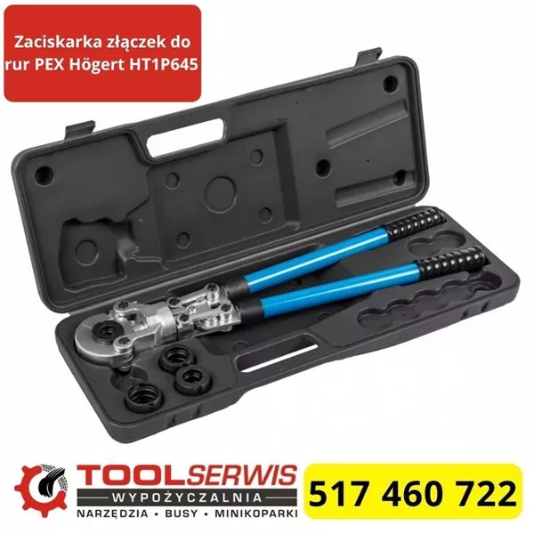 Zaciskarka złączek do rur PEX Högert HT1P645